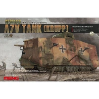 Meng 1/35 German A7V Tank (Krupp) & Engine Plastic Model Kit with "MEPHISTPO" Decals