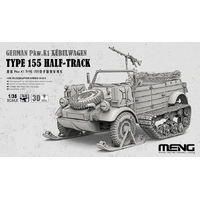 Meng 1/35 GERMAN Pkw.K1 KUBELWAGEN TYPE 155 HALF-TRACK Plastic Model Kit [VS-018]