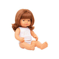 Miniland - Baby Doll - Caucasian Redhead Girl 38cm