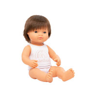 Miniland - Baby Doll - Caucasian Brunette Boy 38cm