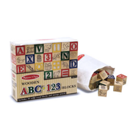 Melissa & Doug Wooden ABC-123 Blocks MND1900