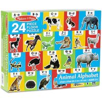 Melissa & Doug - 24pc Animal Alphabet Floor Puzzle