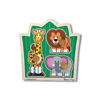 Melissa & Doug Jungle Friends Knob Puzzle 3pc MND3375