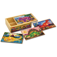Melissa & Doug - Dinosaurs Puzzles in a Box