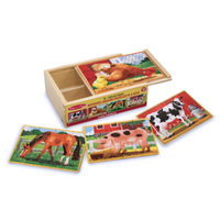 Melissa & Doug Farm Animal Puzzles in a Box MND3793