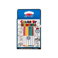 Melissa & Doug - On The Go Colour By Numbers Book Blue MND5378