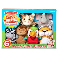 Melissa & Doug Safari Puppet Set 6 Pieces