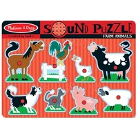 Melissa & Doug Farm Animals Sound Puzzle 8 Piece