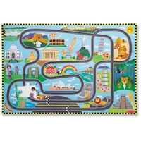 Melissa & Doug Race Around the World Tracks Floor Puzzle