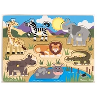 Melissa & Doug Safari Peg Puzzle