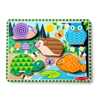 Melissa & Doug Touch & Feel Forest Friends Wooden Puzzle 76751