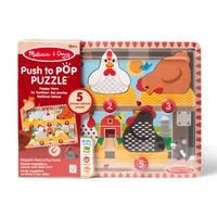 Melissa & Doug Magnetic Push to Pop! Wooden Puzzle 76752
