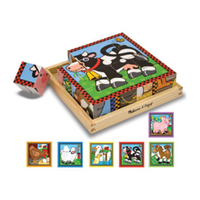 Melissa & Doug Farm Cube Puzzle 16Pce MND775
