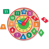 Melissa & Doug - Wooden Shape Sorting Clock