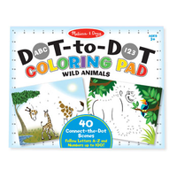 Melissa & Doug - ABC 123 Dot-Dot Colouring Pad - Animals