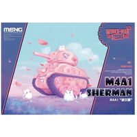 Meng M4A1 Sherman (Cartoon Model, PINK COLOR, incl. Resin cartoon kitten figurines)