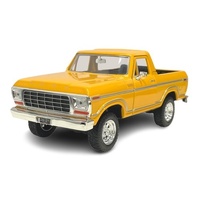 Motormax 1/24 1978 Ford Bronco Open Top in Yellow/Black Diecast Model Car