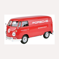 Motormax 1/24 VW Type 2 (T1) Delivery Van printed w/Porsche Logo 79557 Diecast