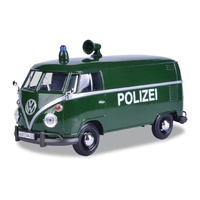 Motormax 1/24 VW Type 2 Polizei (T1) Delivery Van Diecast