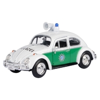 Motormax 1/24 1966 VW Classic Beetle German Police Diecast Car