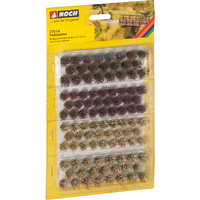Noch Grass Tufts Wild Flowers, 52 pieces 6?mm and 46 pieces 12?mm N07014