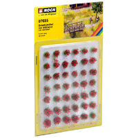 Noch Grass Tufts blooming, red flock, 42 pieces, 6mm N07035