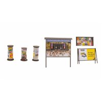 Noch HO Advertising Columns & Billboards