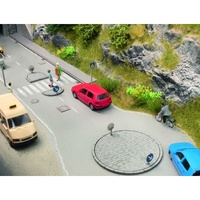 Noch HO Traffic Island Set