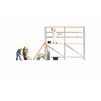 Noch HO Bricklayers with Scaffold N15054