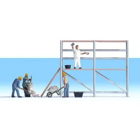 Noch HO Bricklayers with Scaffold N15054