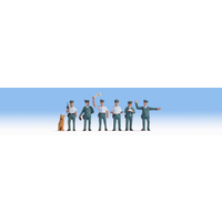 Noch HO Police 6 figs & Dog