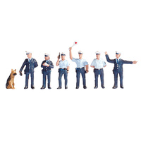 Noch HO Police Officers (Blue)