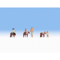 Noch HO Pony Riding (4 figures & 3 ponies) N15635