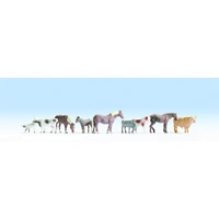 Noch HO Farm Animals 9 Figures