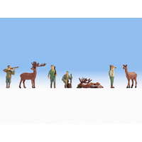 Noch HO Hunting (4 figures & 3 animals) N15731