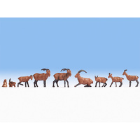 Noch HO Alpine Animals (9 figures) N15742