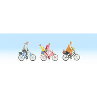 Noch HO Cyclists 4 Figures & 3 Bikes