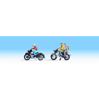 Noch HO Motorcylists 3 figures & 2 bikes
