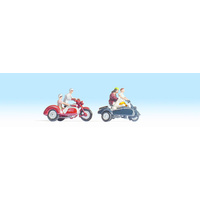 Noch HO Motorcyclists 4 figures N15905