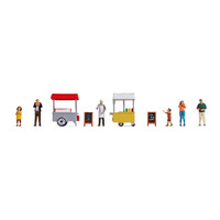 Noch Themed Figures Set "Ice Cream & Hotdog Van"
