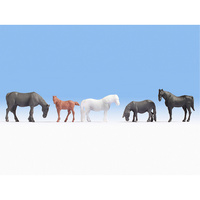 Noch HO/OO Horses (5pcs)