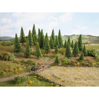 Noch HO Spruce Trees, 10 pieces, 5-14cm high N26925