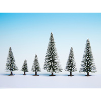 Noch HO Snowy Fir Trees 10pieces 5-14 cm 