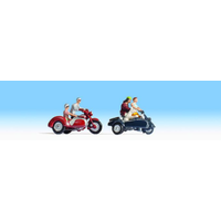 Noch N Motorcyclists 4 Figures + 2 Motorcycles N36905