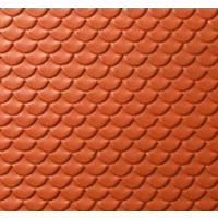 Noch 1/100 Scalloped Tile Red 30 x 18cm plastic sheet