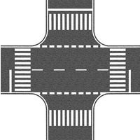 Noch HO Crossing asphalt, 22 x 22 cm, asphalt, 22?x?22?cm N60712
