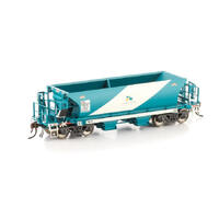 Auscision HO NSW NDFF Ballast Hopper Rail Services Australia, Teal/White with RSA MK2 Logos - 4 Car Pack NBH-3