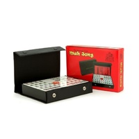Mahjong Set Black Vinyl Case 22cm O1020EA