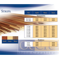 OcCre Sapelly Wood Rib Dowel 10mm OC-182010M