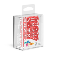 Oakie Doakie Dice D6 12mm Marble - Red (36)